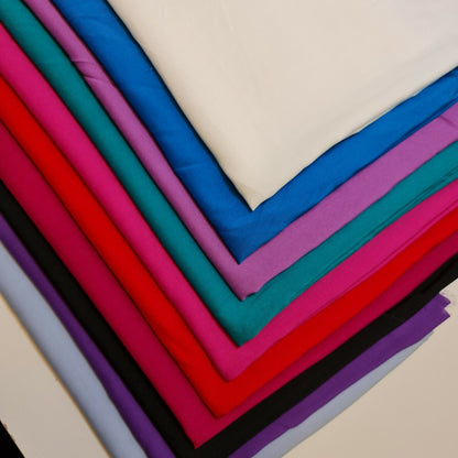High Quality Poly Viscose Cotton Plain Fabric – 58" Wide Non-Stretch Dressmaking & Craft Material by the Metre