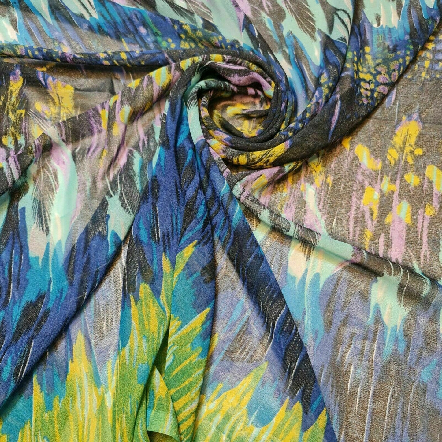 Floral Printed Polyester Georgette and Sheer Chiffon Fabric – Summer Dress Material