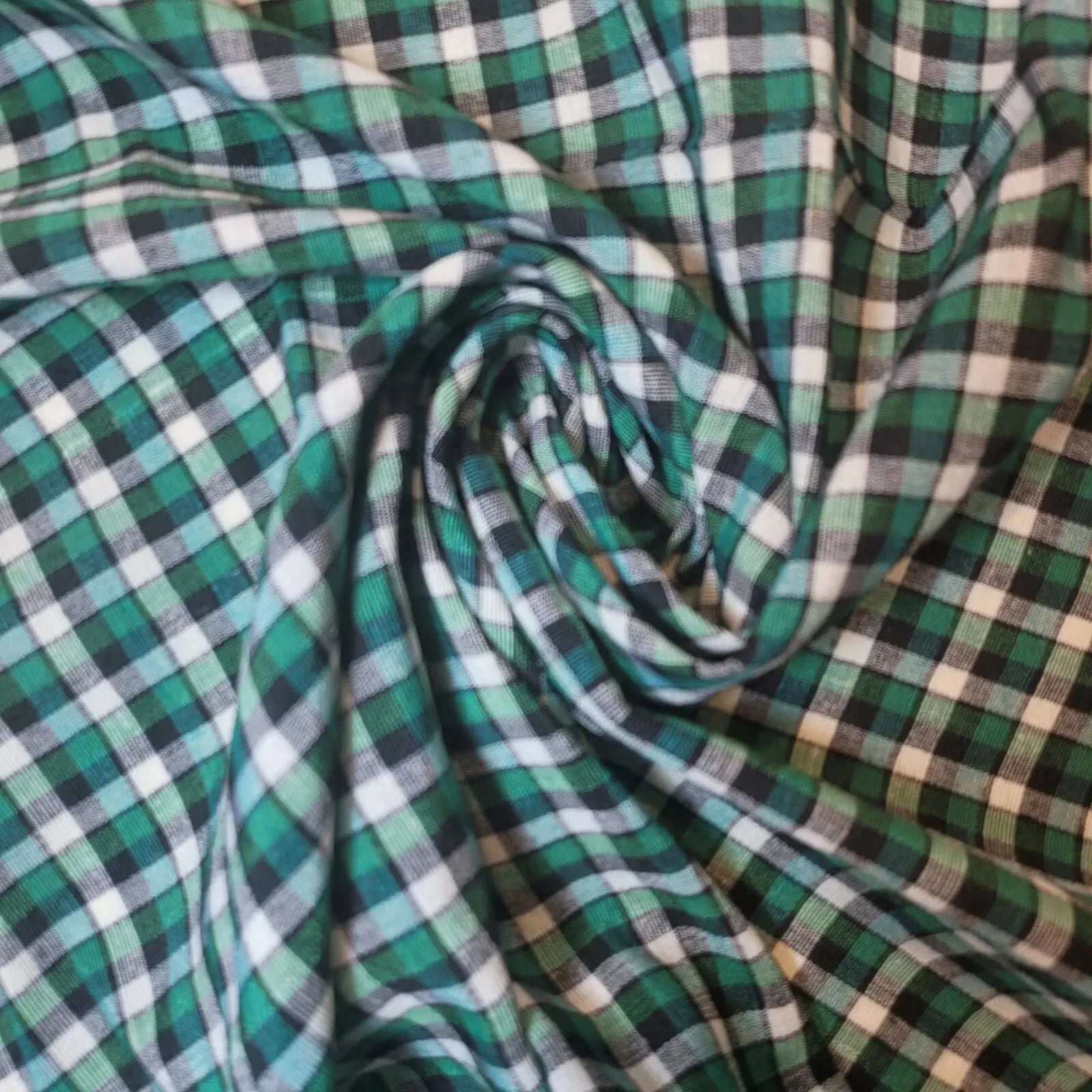 100% Cotton Gingham Woven Fabric | 1/8