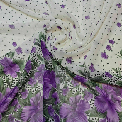 Floral Printed Polyester Georgette and Sheer Chiffon Fabric – Summer Dress Material