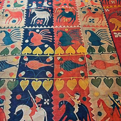 Polyester Faux Raw Silk Fabric – Digital Print 112cm (44") Wide Floral & Abstract Dress Material by the Metre