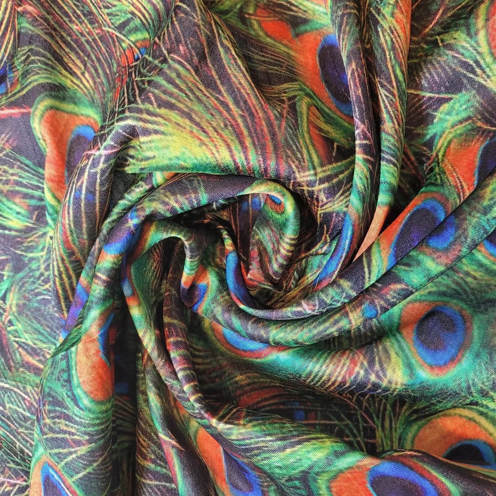 Polyester Faux Raw Silk Fabric – Digital Print 112cm (44") Wide Floral & Abstract Dress Material by the Metre