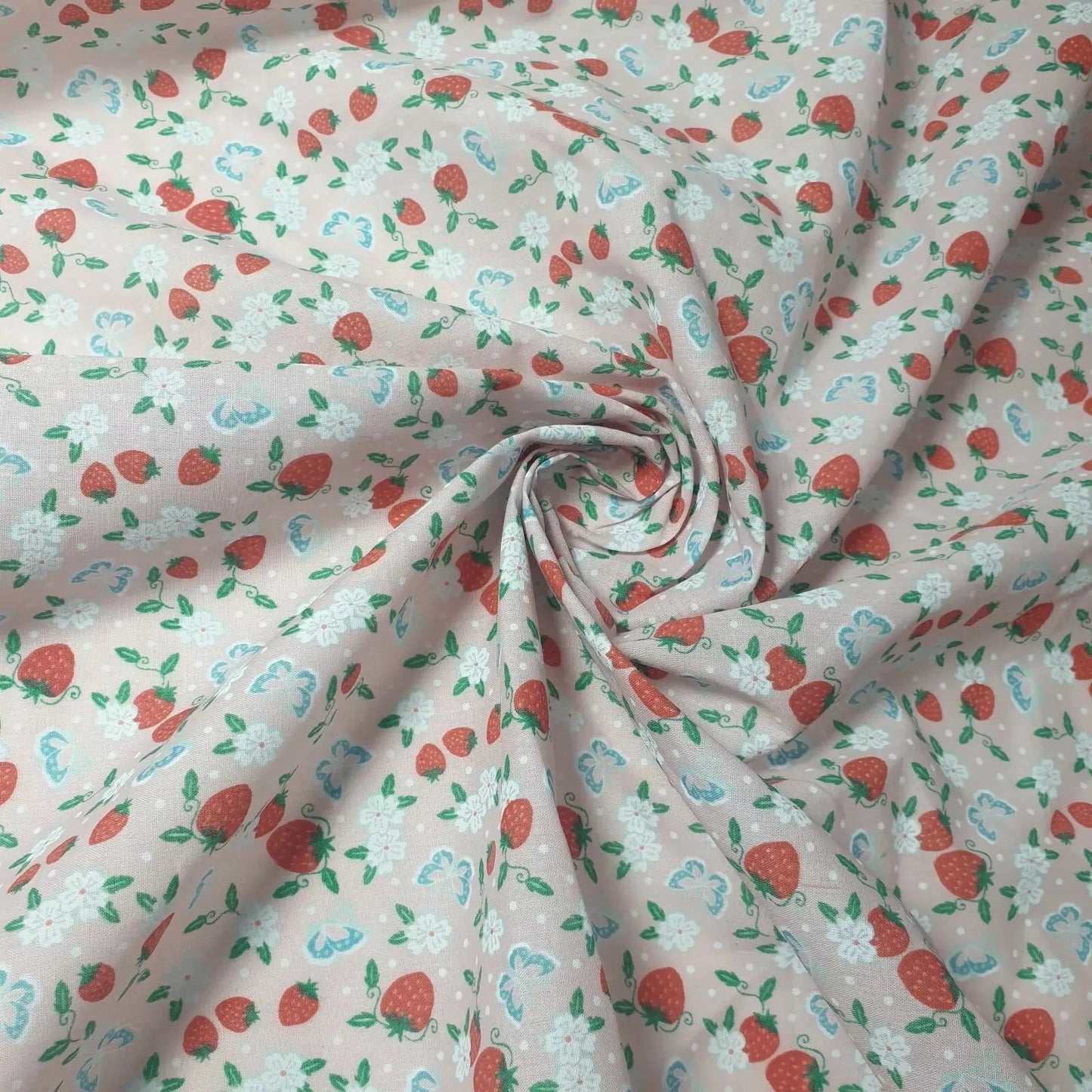 Mixed Fruit Print Polycotton Fabric – 112cm (44") Wide by the Metre