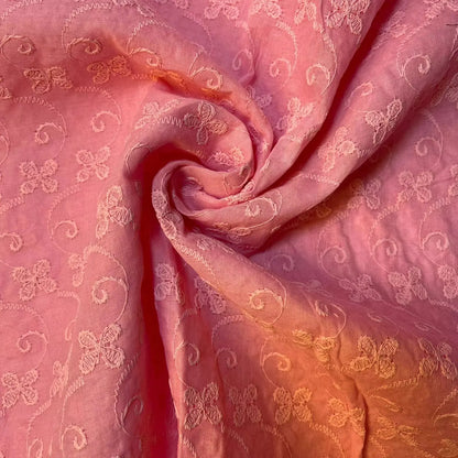 100% Cotton Lawn Broderie Anglaise Schiffli Embroidery Fabric | 44" (112cm) Wide Soft Dressmaking & Craft Material – Sold by the Meter