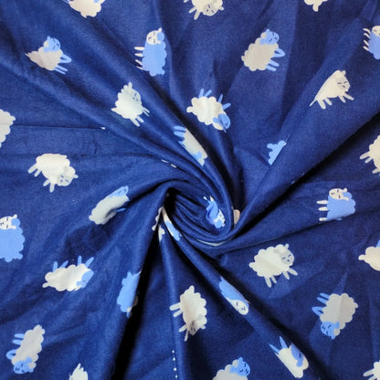 100% Cotton Brushed Flannel Winceyette Fabric | 44" (112cm) Wide Printed Quilting, Sewing & Craft Material – Sold by the Meter