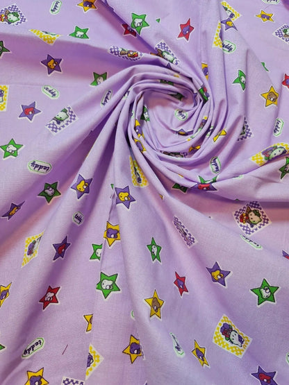 Kids Print 100% Cotton Poplin Fabric | 44" (112cm) Wide Soft Dressmaking & Craft Material – Sold by the Metre