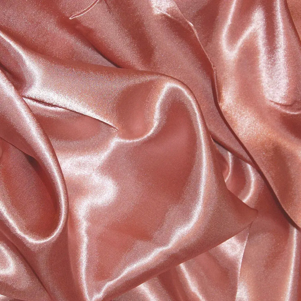 Poly Silk Satin Fabric – Luxury Plain 58" (147cm) Wide Shiny Dressmaking & Wedding Fabric by the Metre