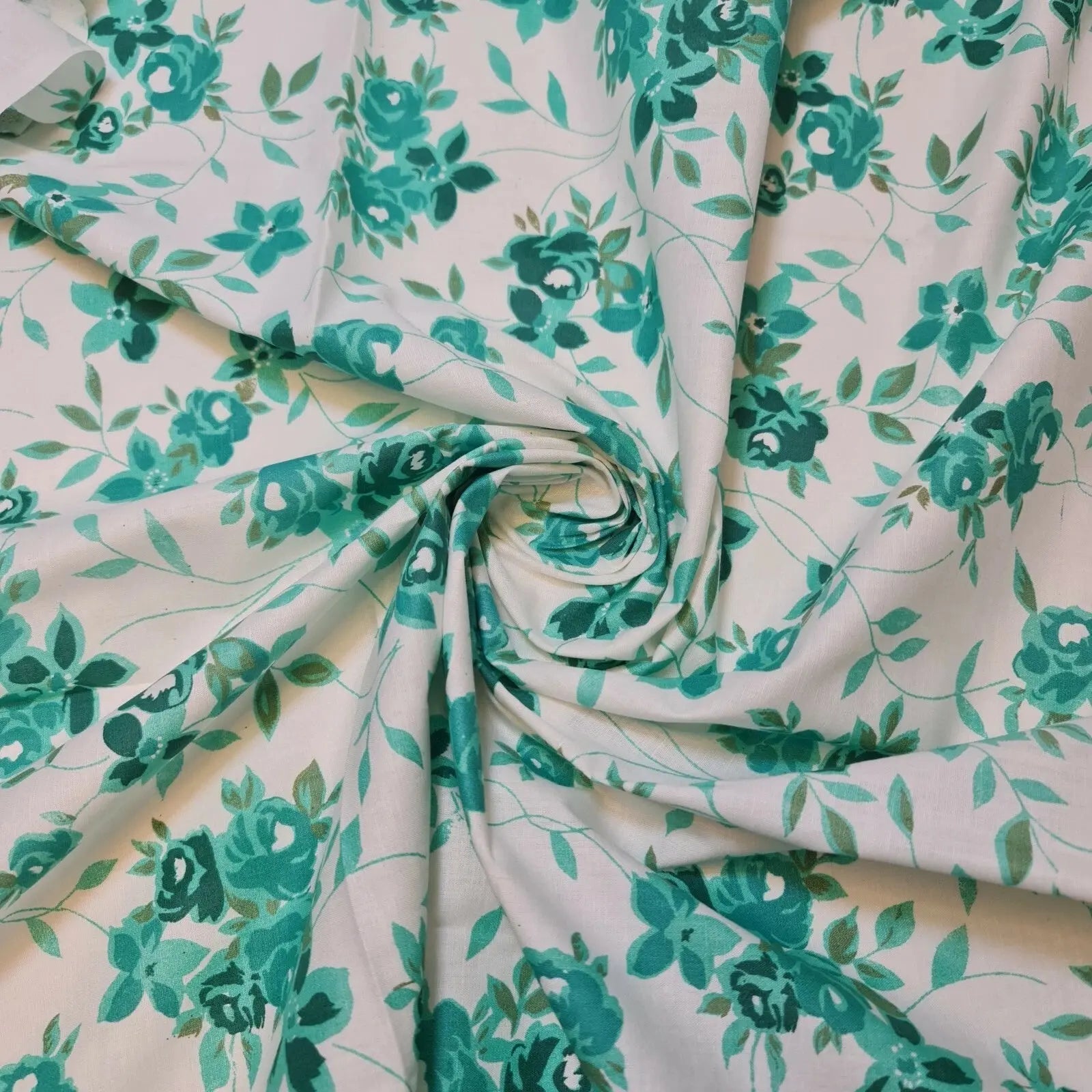100% Cotton Printed Fabric | Leopard, Ditsy, Vintage, Polka & Rose Floral Designs – 44" (112cm) Wide Soft Dressmaking & Craft Material – Sold by the Metre