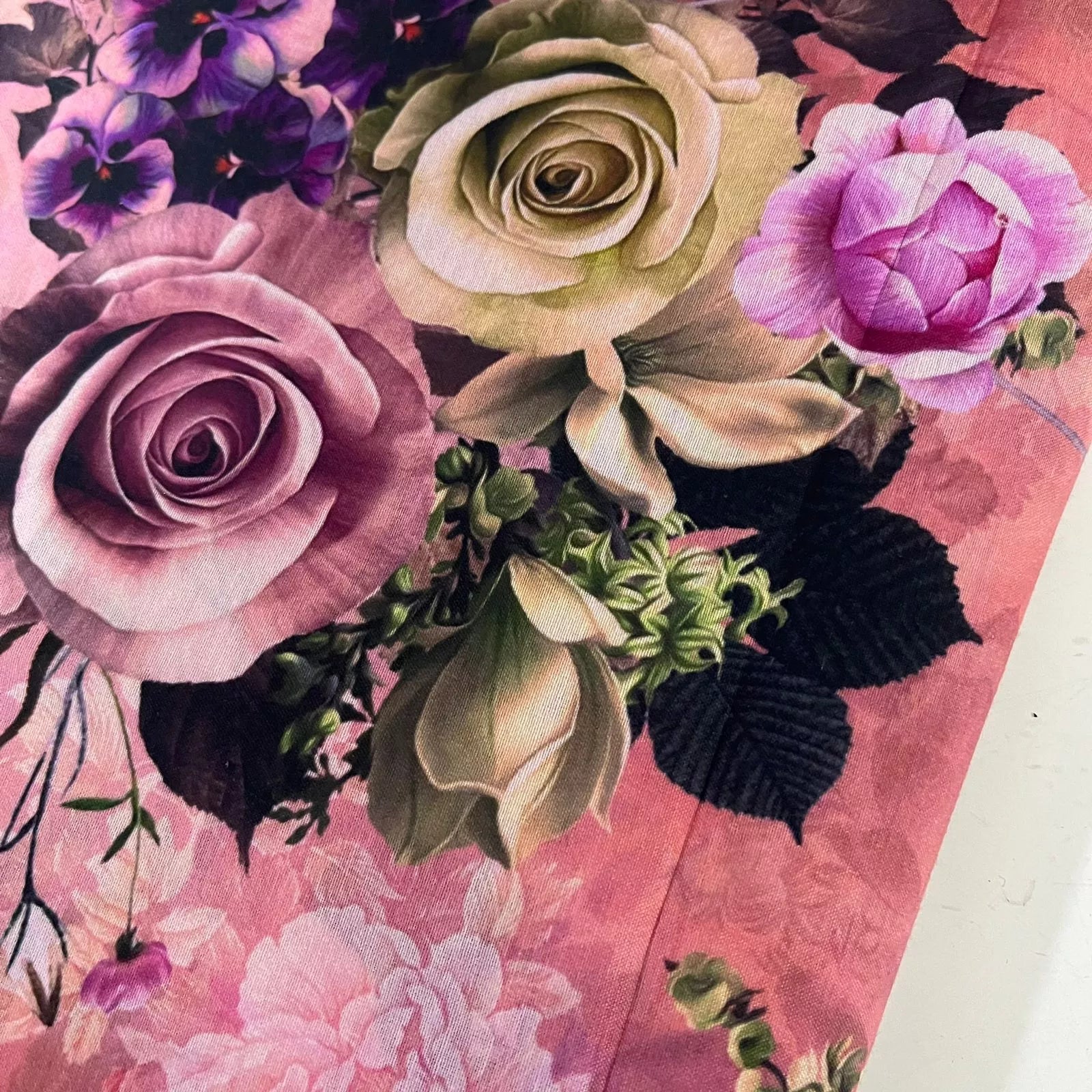 Digital Floral Print Polycotton Fabric | 44" (112cm) Wide Soft Lightweight Dressmaking & Craft Material – Sold by the Metre  654646