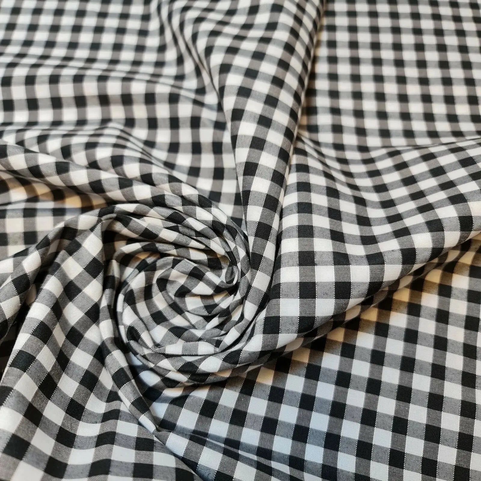Polycotton Gingham Check Fabric – 1/8