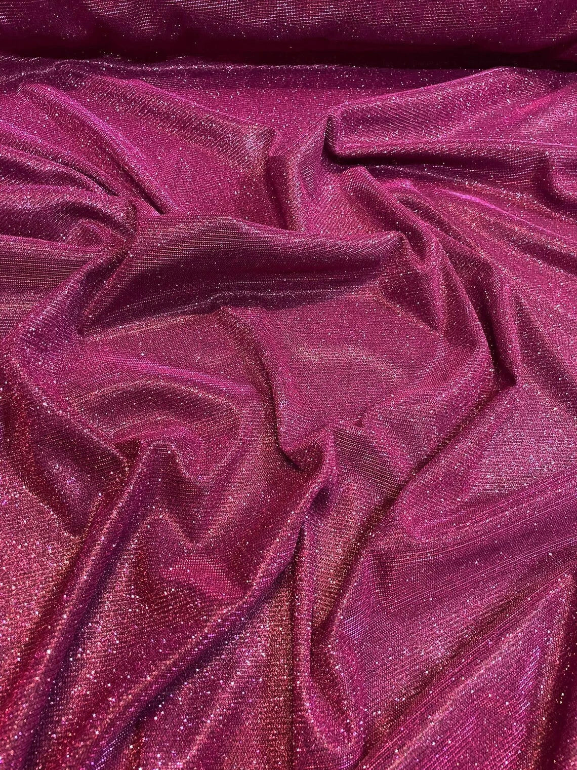 Shimmer Moonlight Stretch Glitter Nylon Fabric | 58" (147cm) Wide Stardust Backdrop, Dress & Craft Material – Sold by the Metre