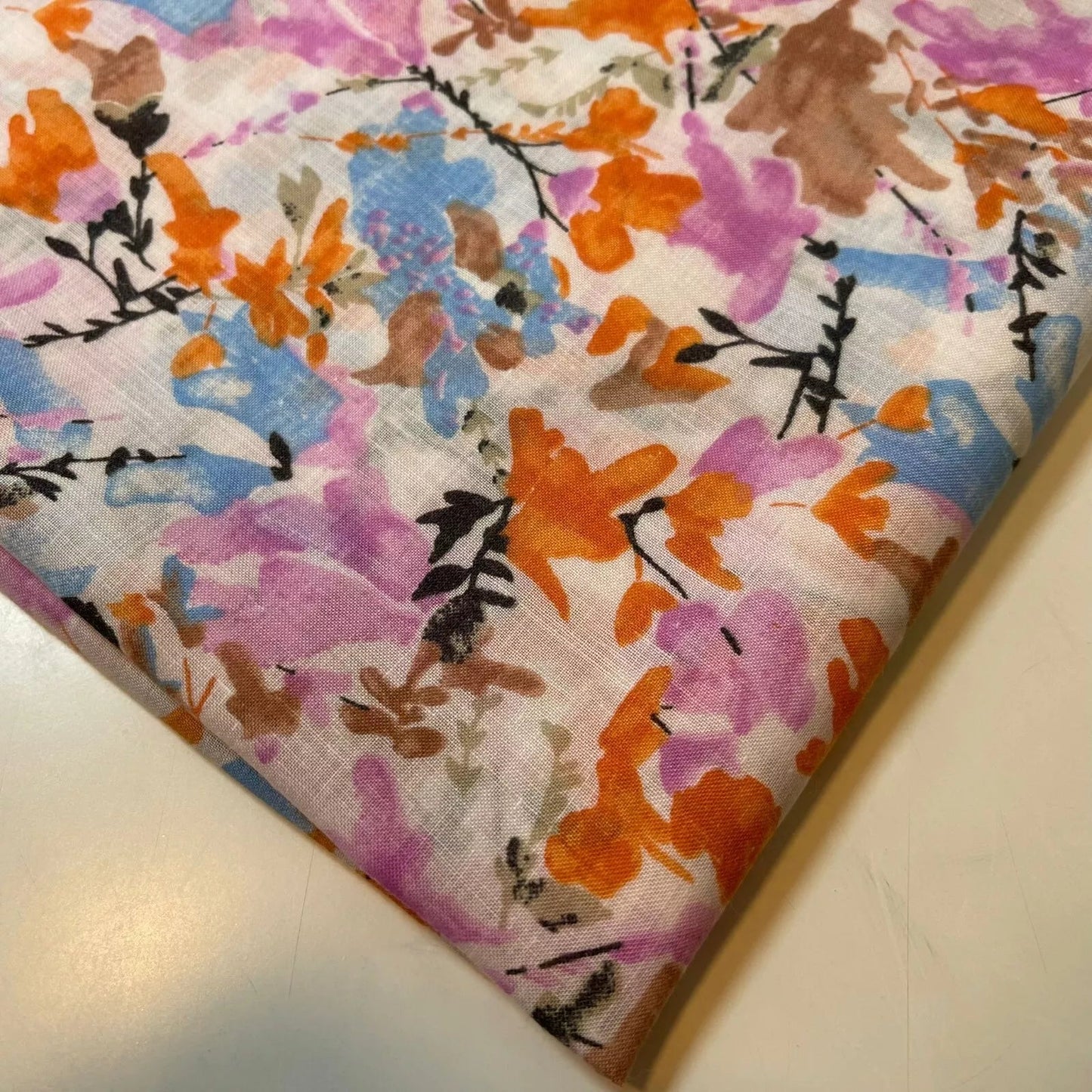 100% Cotton Vintage Floral Japanese Print Fabric | 58" (147cm) Wide Soft Dressmaking, Sarong & Draping Material – Sold by the Metre