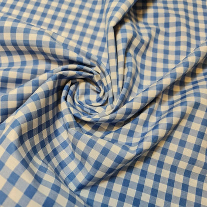 Polycotton Gingham Check Fabric – 1/8", 1/4" & 1" Checks 44" (112cm) Wide Dressmaking & Uniform Fabric by the Metre
