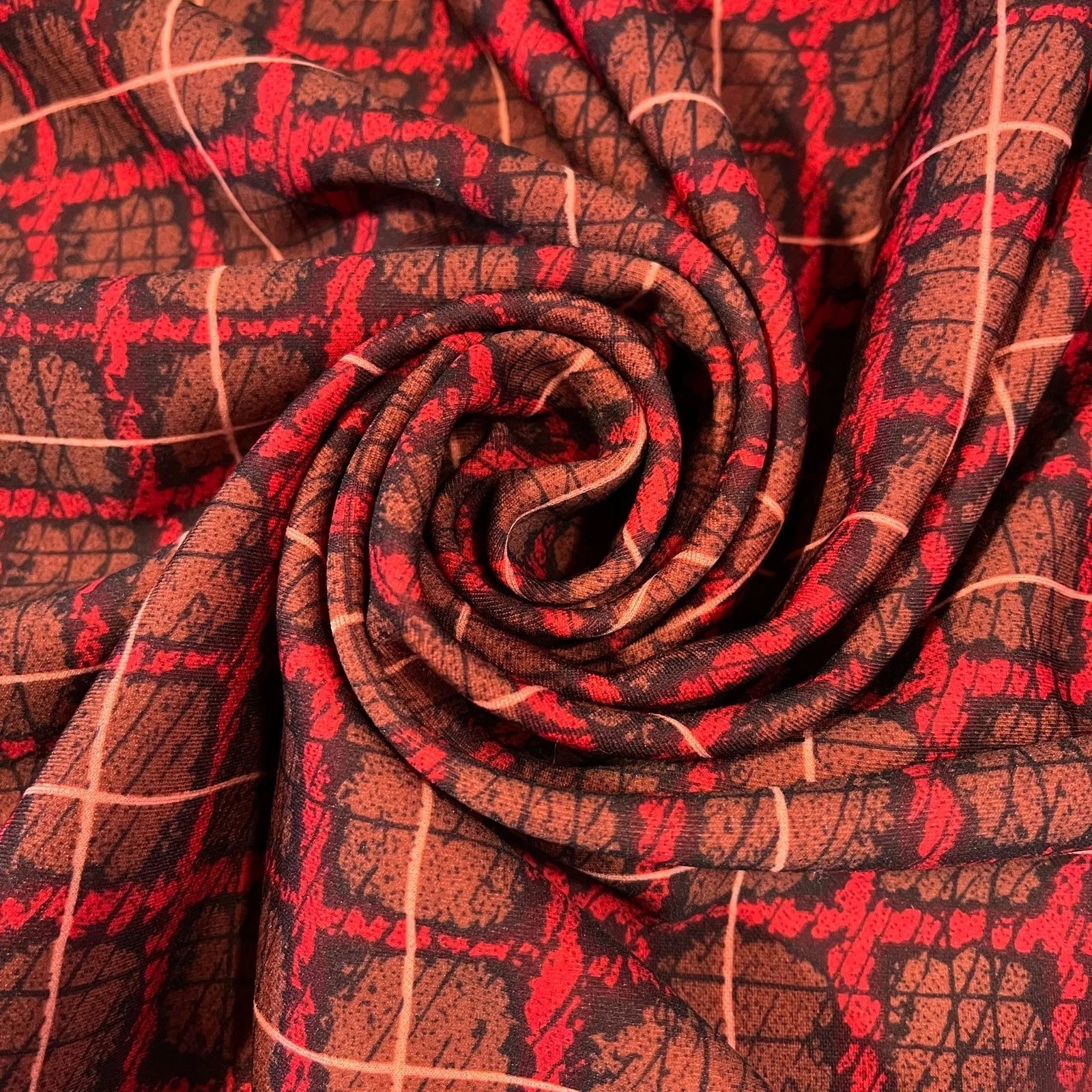 Tartan Plaid Stretch Jersey Fabric | Check Dress & Costume Material 58