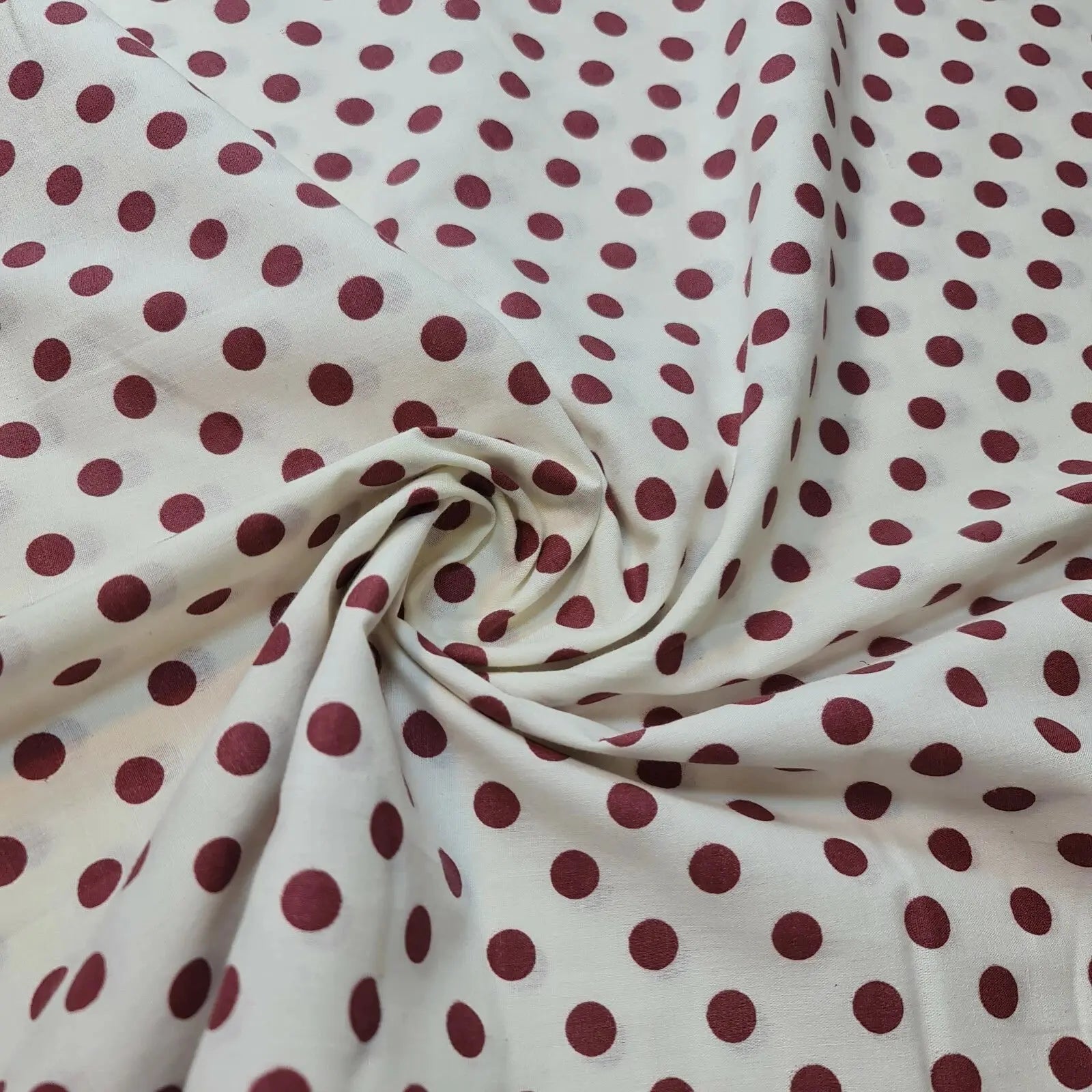 Pea Pin Spot Polka 100% Cotton Lawn Fabric | 44" (112cm) Wide Soft Dressmaking, Quilting & Craft Material – Sold by the Metre