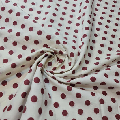 Pea Pin Spot Polka 100% Cotton Lawn Fabric | 44" (112cm) Wide Soft Dressmaking, Quilting & Craft Material – Sold by the Metre