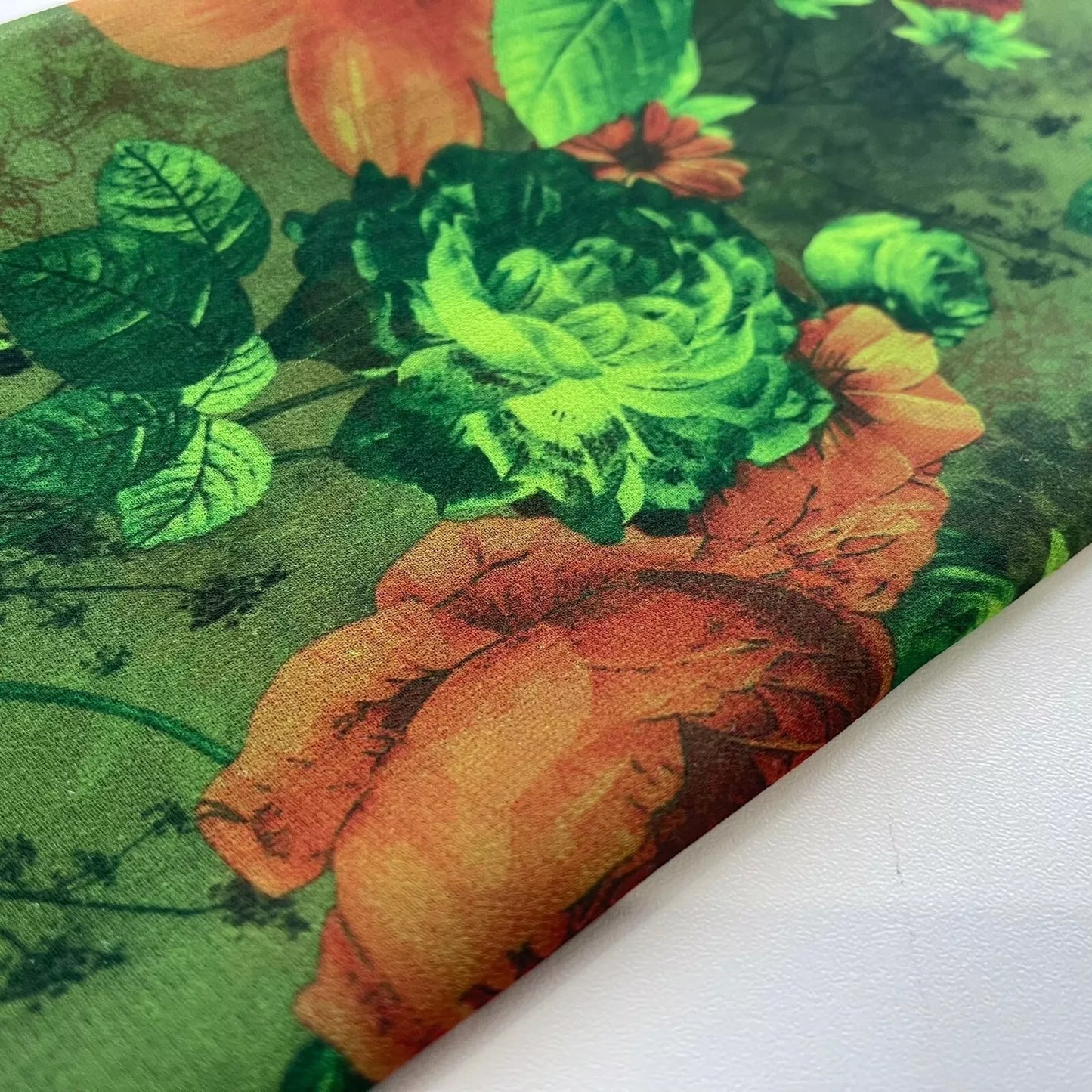 Floral Printed Polyester Georgette and Sheer Chiffon Fabric – Summer Dress Material