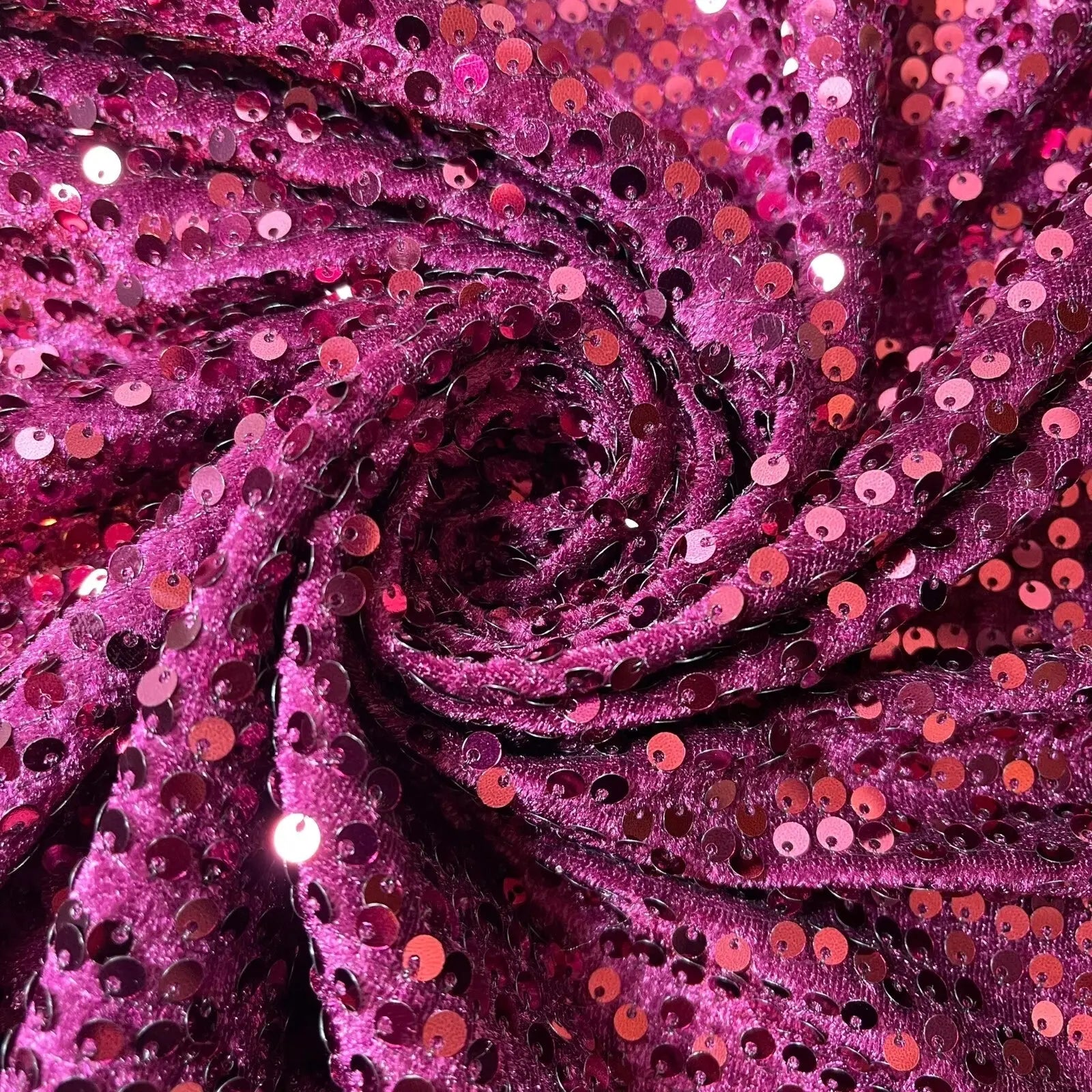 Sequin Velvet Embroidered Stretch Fabric | 58" (147cm) Wide Velour Dress, Craft & Drape Material – Sold by the Metre