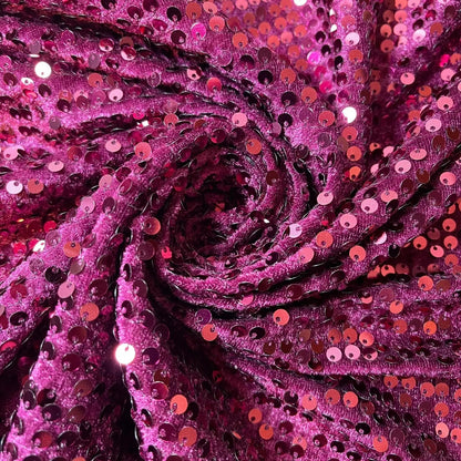 Sequin Velvet Embroidered Stretch Fabric | 58" (147cm) Wide Velour Dress, Craft & Drape Material – Sold by the Metre