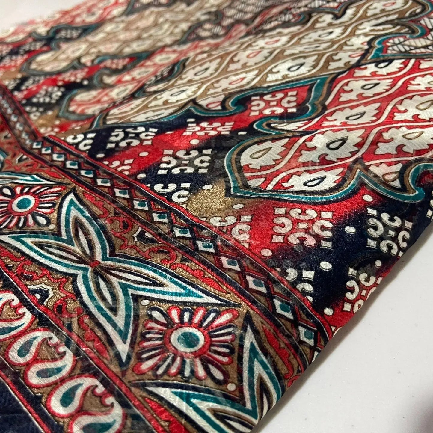 Floral Printed Polyester Georgette & Sheer Chiffon Fabric | 44" (112cm) Wide Lightweight Summer Dressmaking Material – Sold by the Metre