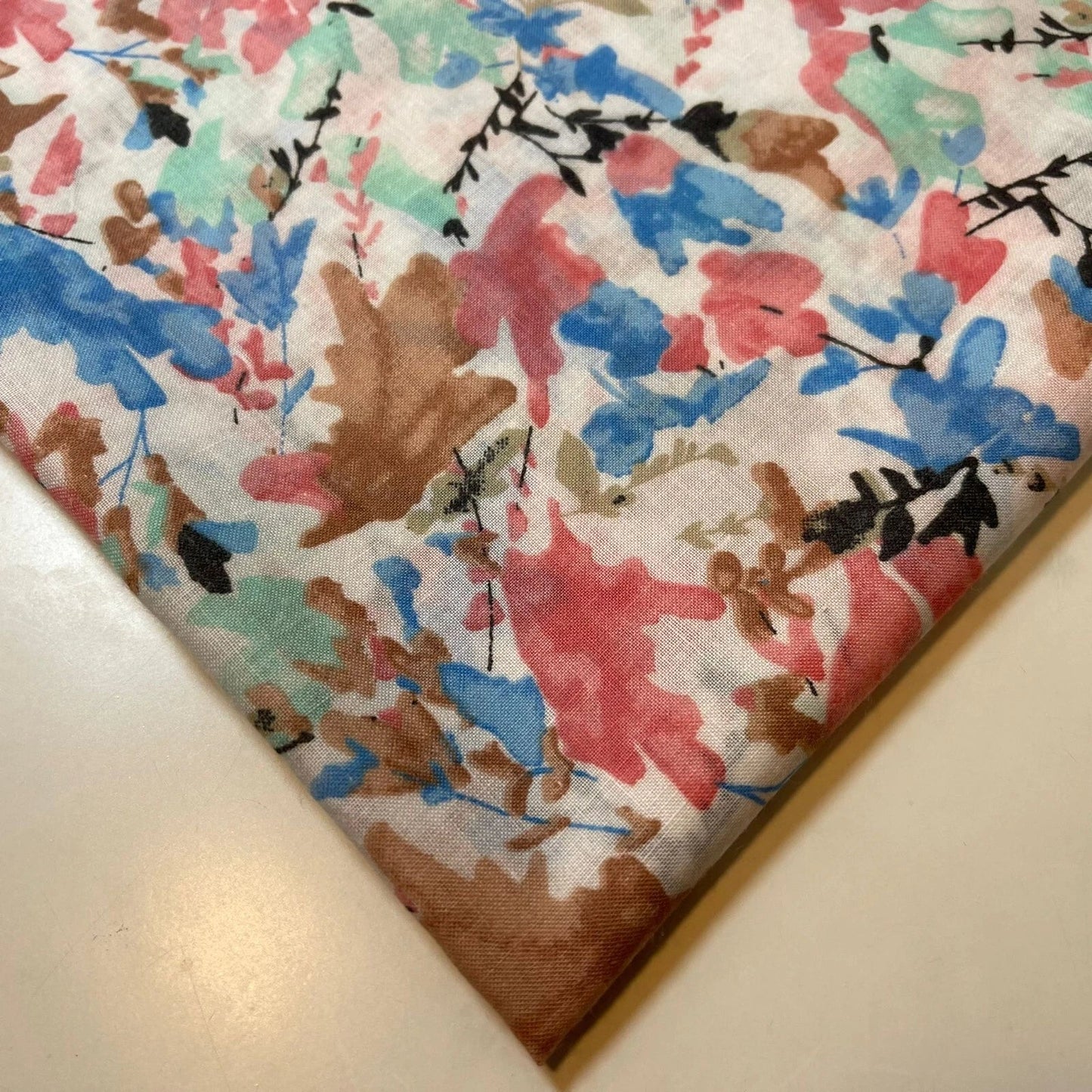 100% Cotton Vintage Floral Japanese Print Fabric | 58" (147cm) Wide Soft Dressmaking, Sarong & Draping Material – Sold by the Metre