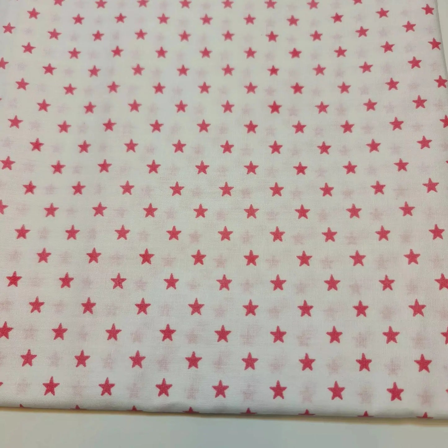 100% Cotton Poplin Star Print Fabric | White Base 44" (112cm) Wide Soft Dressmaking, Quilting & Craft Material – Sold by the Metre