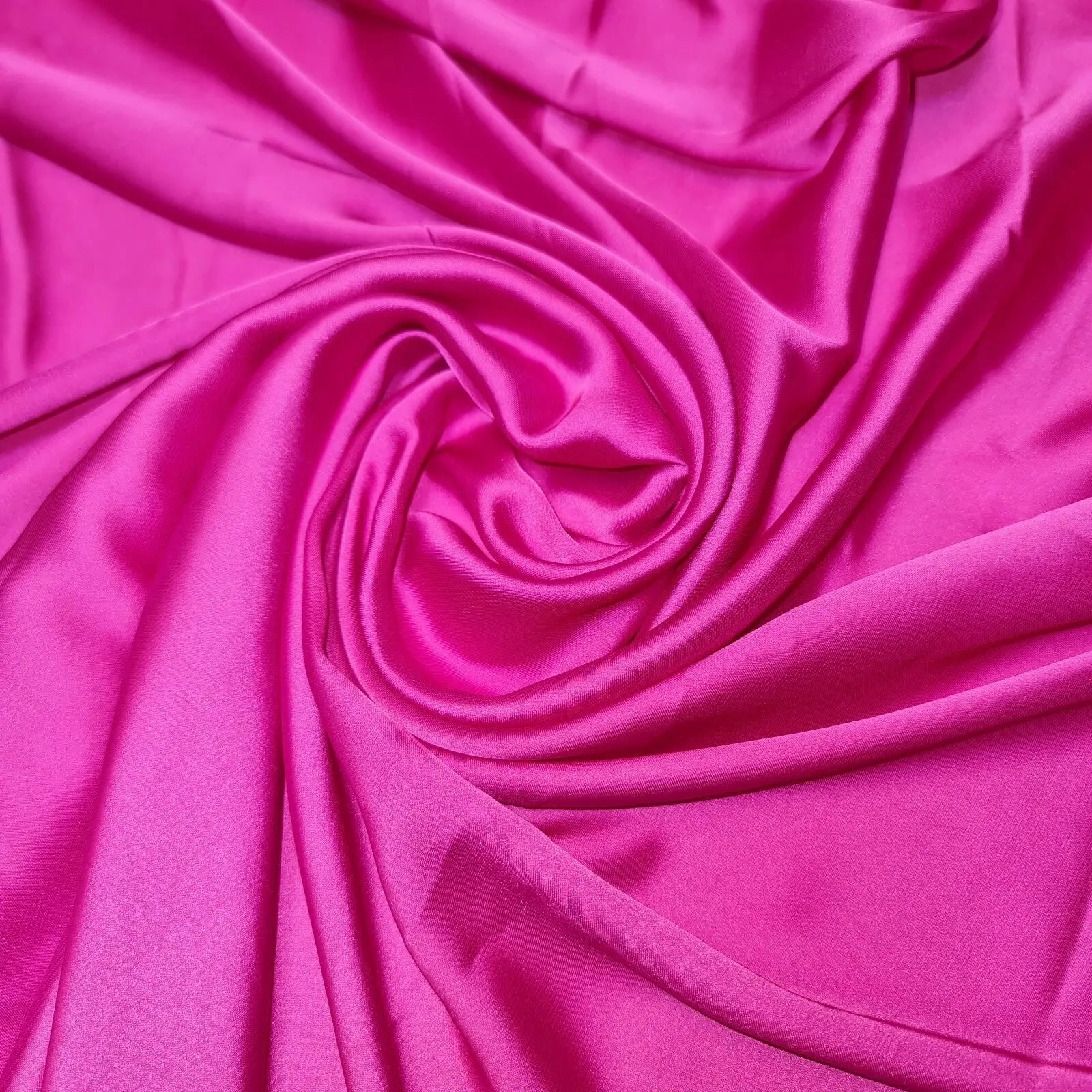Silky Charmeuse Satin Fabric | 44" (112cm) Wide Luxury Glossy Silk-Like Weave for Bridal Dress, Draping & Décor – Sold by the Metre