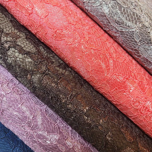 Premium Satin Bonded Lace Fabric | 58" (147cm) Wide Designer Dressmaking & Craft Material – Sold by the Metre