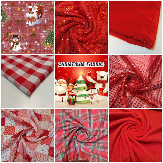Festive Christmas Fabric – Sewing, Craft & Décor Material by the Meter (44"/58" Wide)