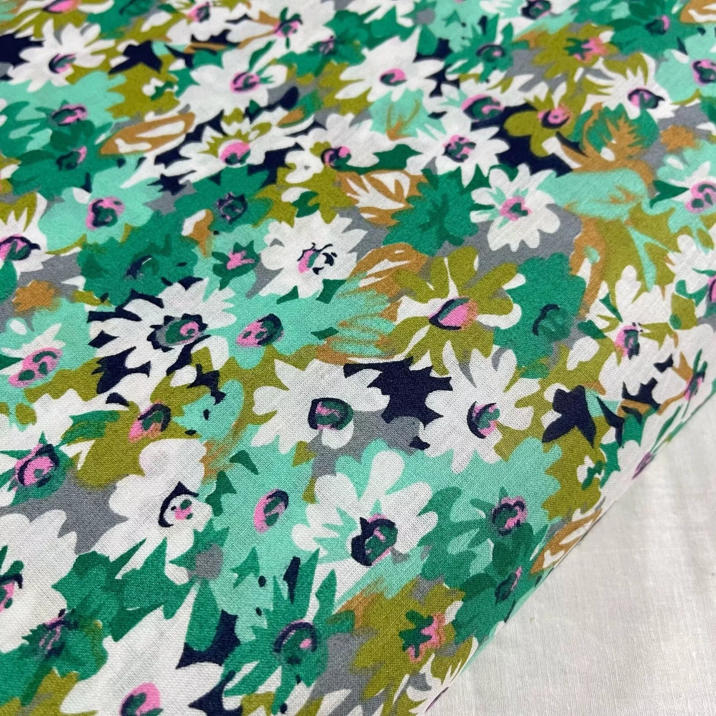 Floral Cotton Poplin & Cotton Drill Fabric | Rose & Hubble Ditsy & Printed Designs 58" (147cm) Wide – Dressmaking, Craft & Quilting Material – Sold by the Meter