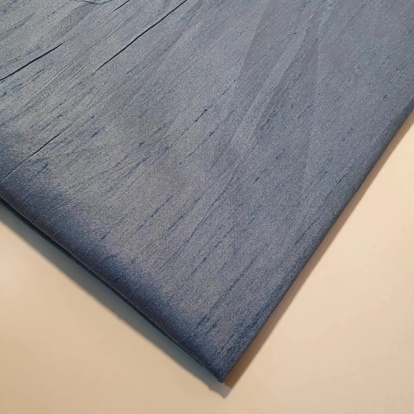 Faux Dupion Raw Silk Fabric – Plain Slub 112cm (44") Wide Polyester Bridal & Upholstery Material by the Metre
