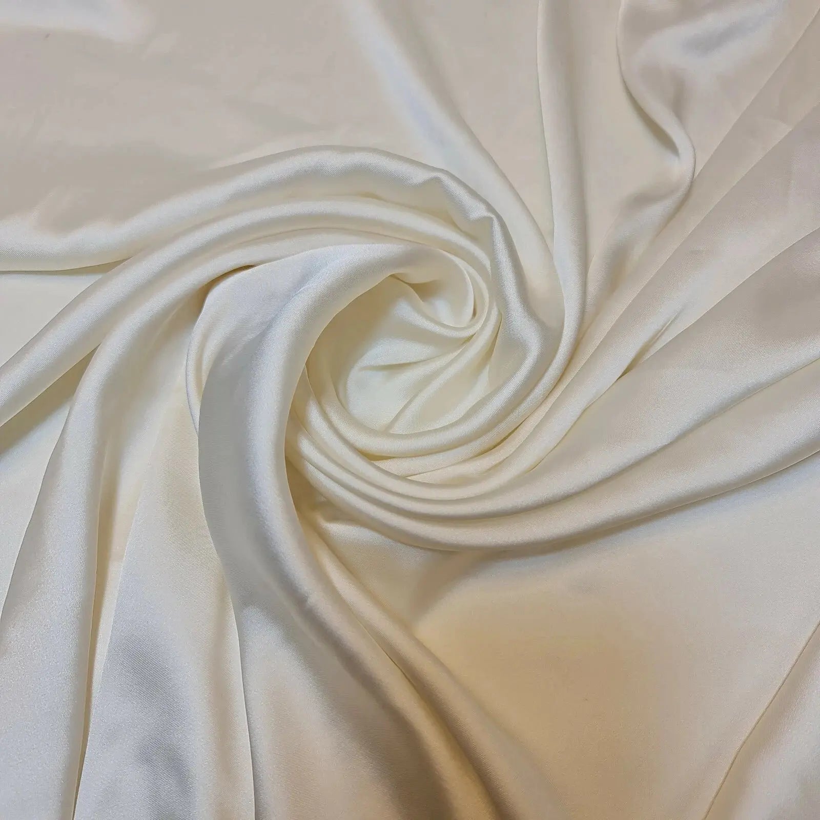 Silky Charmeuse Satin Fabric | 44" (112cm) Wide Luxury Glossy Silk-Like Weave for Bridal Dress, Draping & Décor – Sold by the Metre