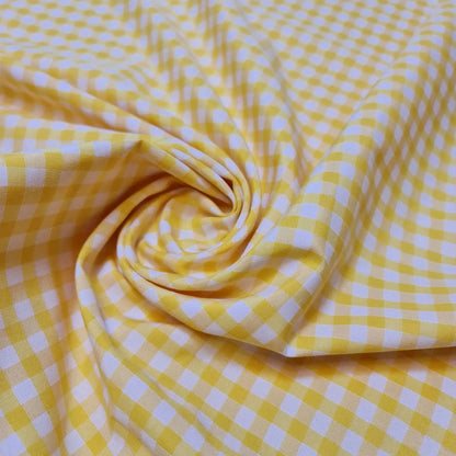 Polycotton Gingham Check Fabric – 1/8", 1/4" & 1" Checks 44" (112cm) Wide Dressmaking & Uniform Fabric by the Metre