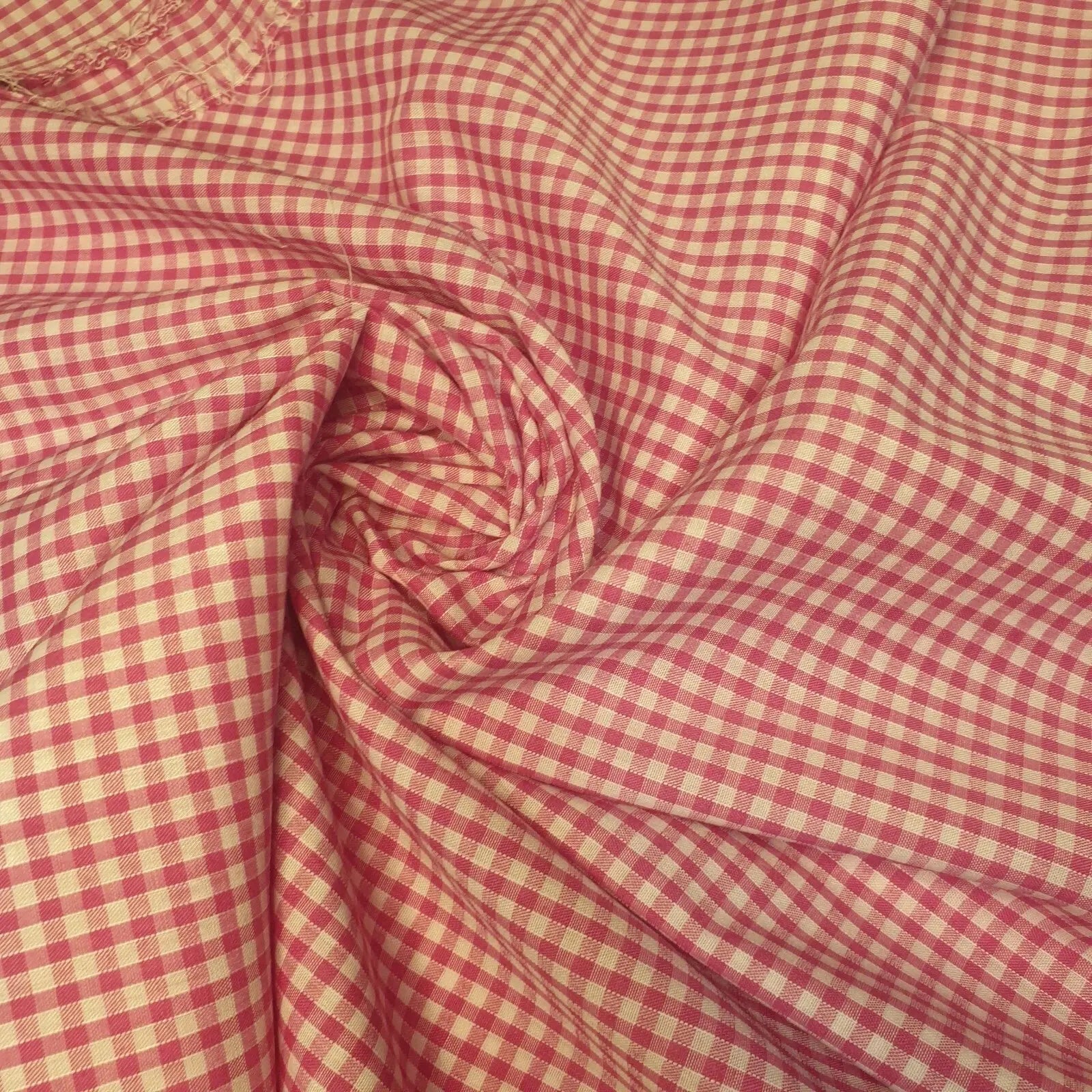 Polycotton Gingham Check Fabric – 1/8