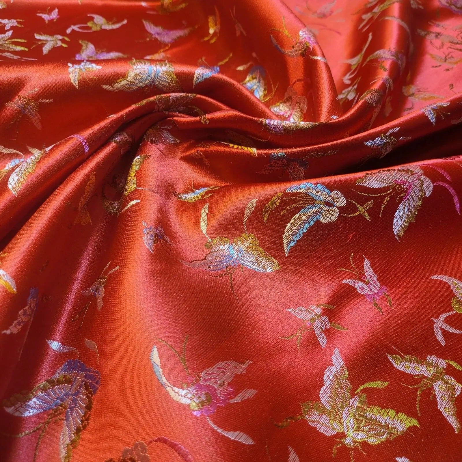 Traditional Chinese Embroidered Brocade Fabric | 36