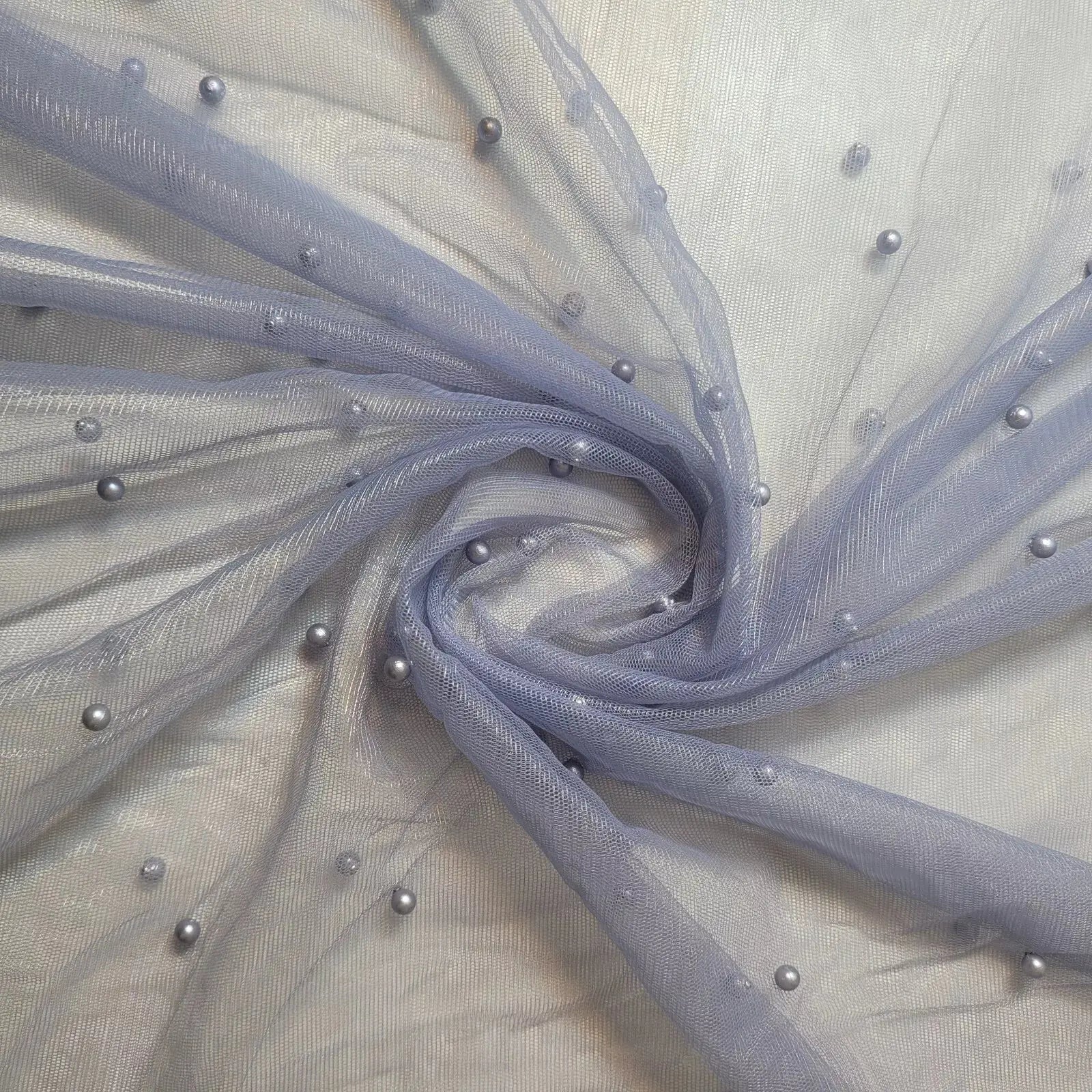 Tulle Beaded Pearl Lace Net Fabric | 58