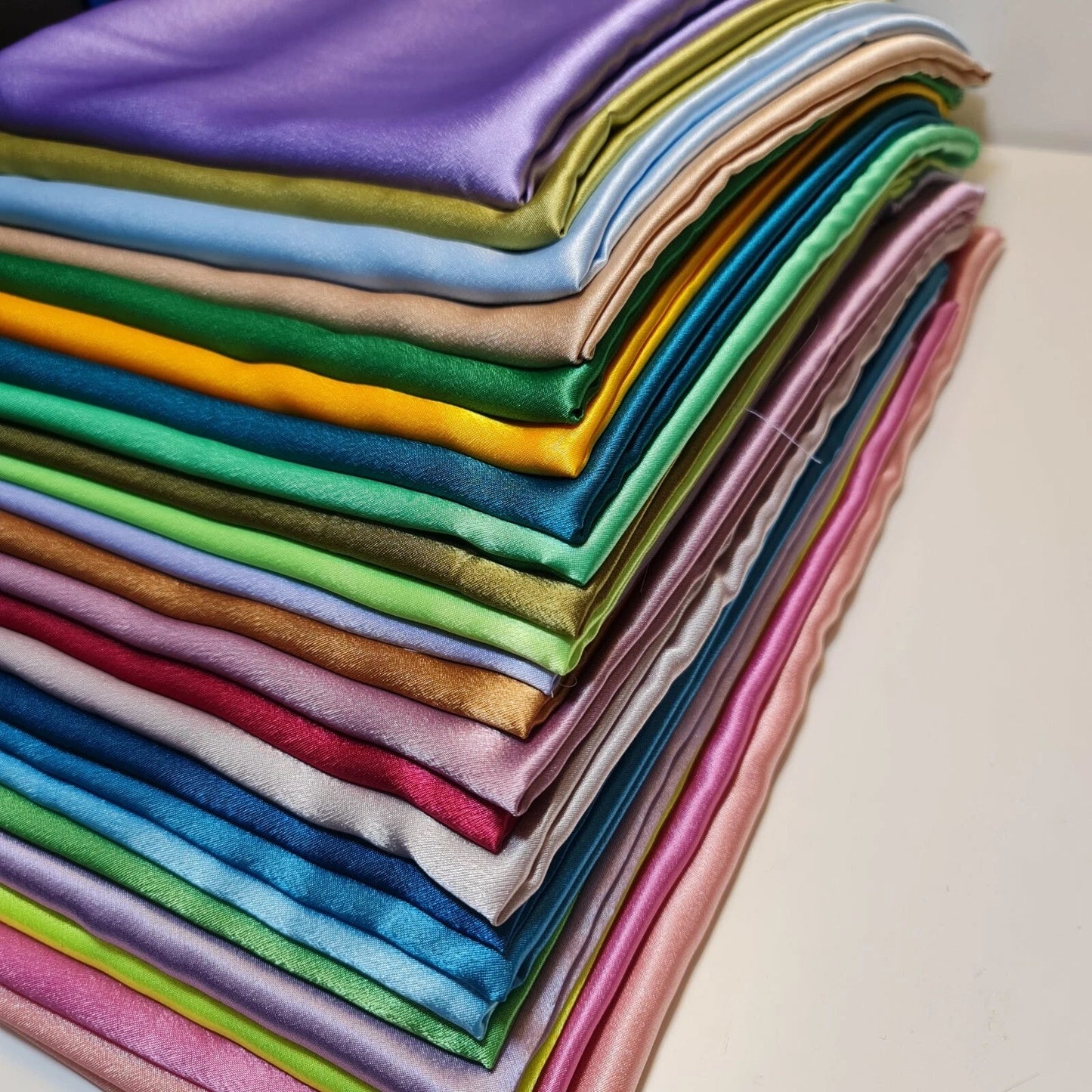 Plain Silky Satin Crepe Back Fabric | 58" (147cm) Wide | 50+ Colours | Dressmaking, Wedding & Craft Material – Sold by the Metre