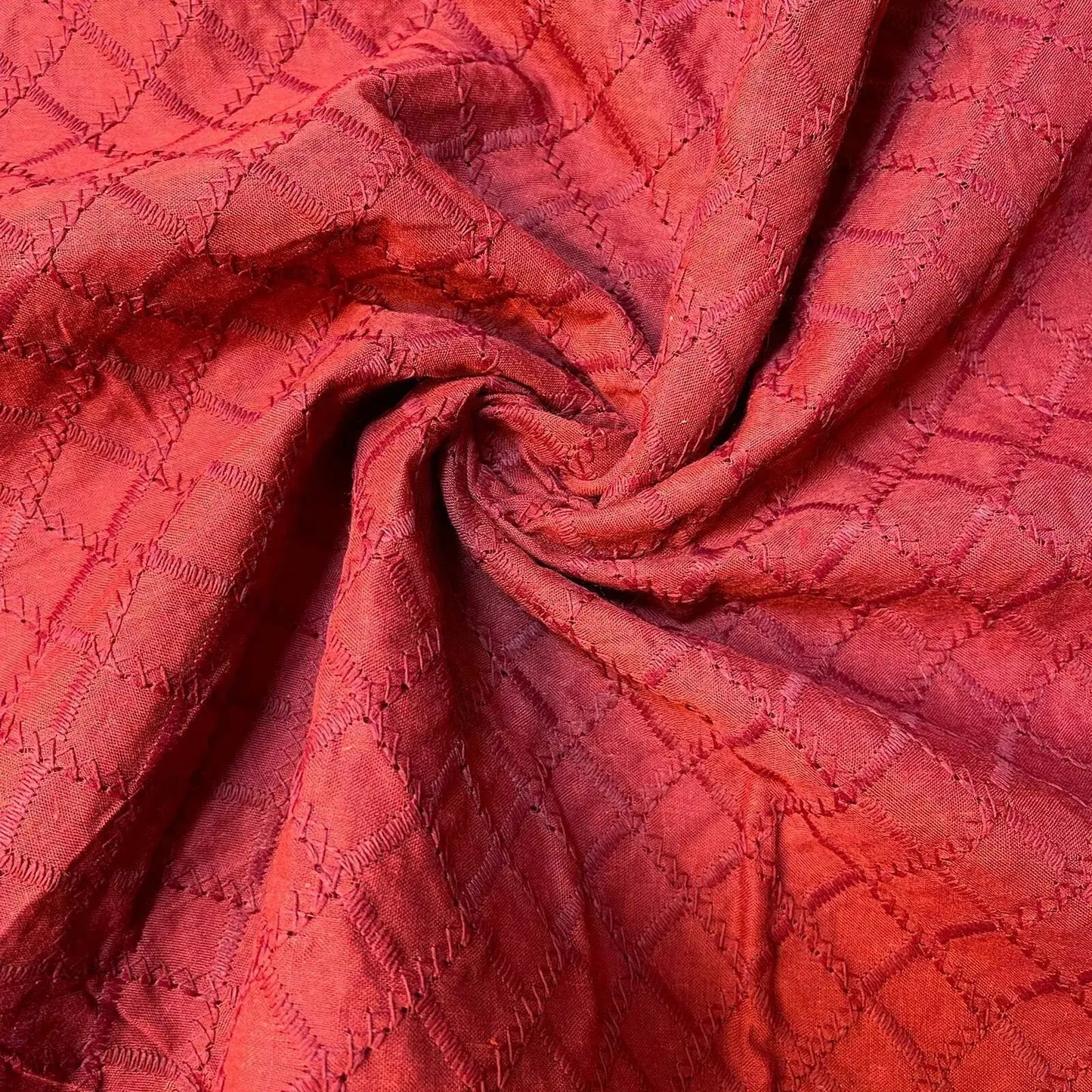 100% Cotton Lawn Broderie Anglaise Schiffli Embroidery Fabric | 44" (112cm) Wide Soft Dressmaking & Craft Material – Sold by the Meter