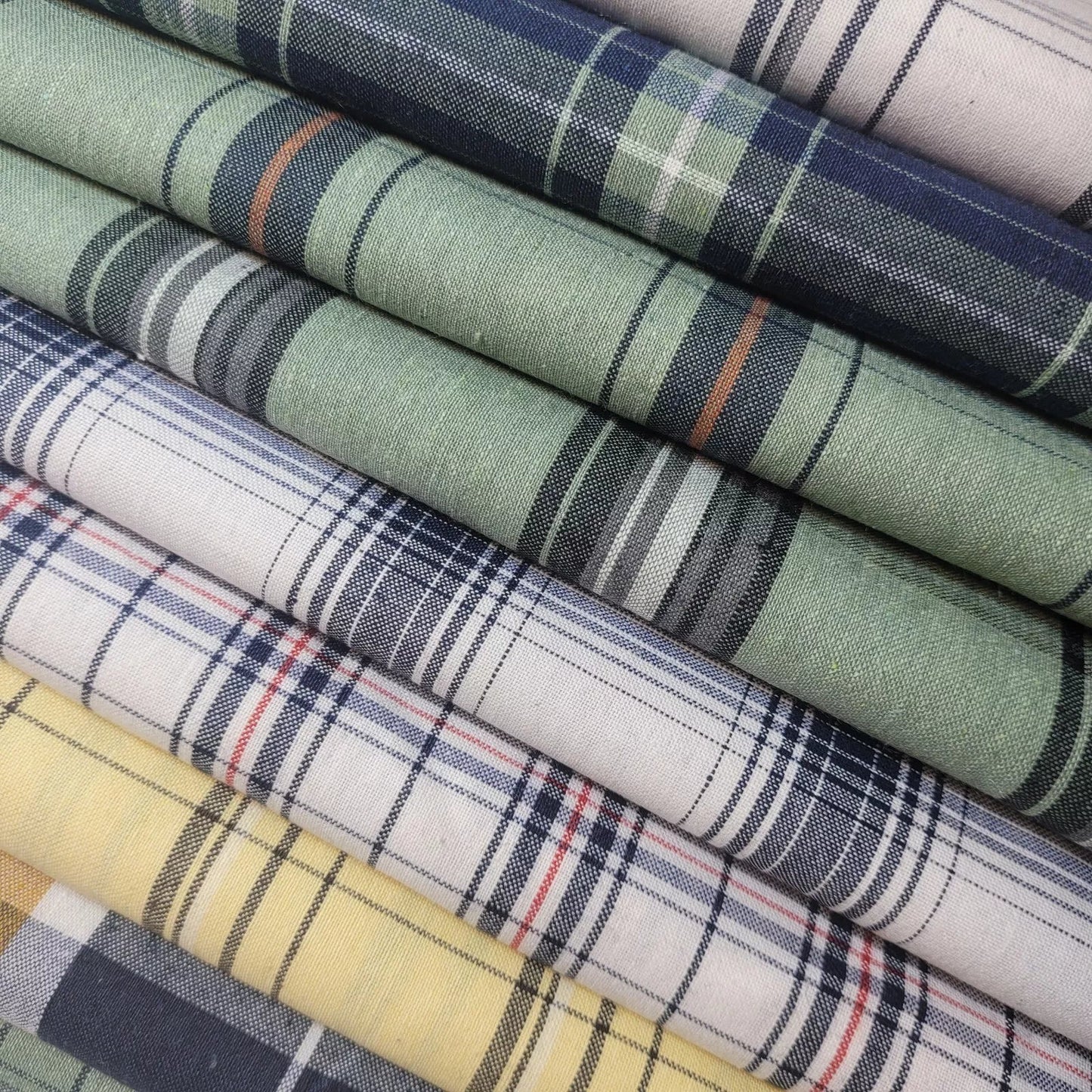 100% Cotton Tartan & Check Plaid Fabric | 58" (147cm) Wide Stripe Dressmaking, Quilting & Craft Material – Sold by the Metre