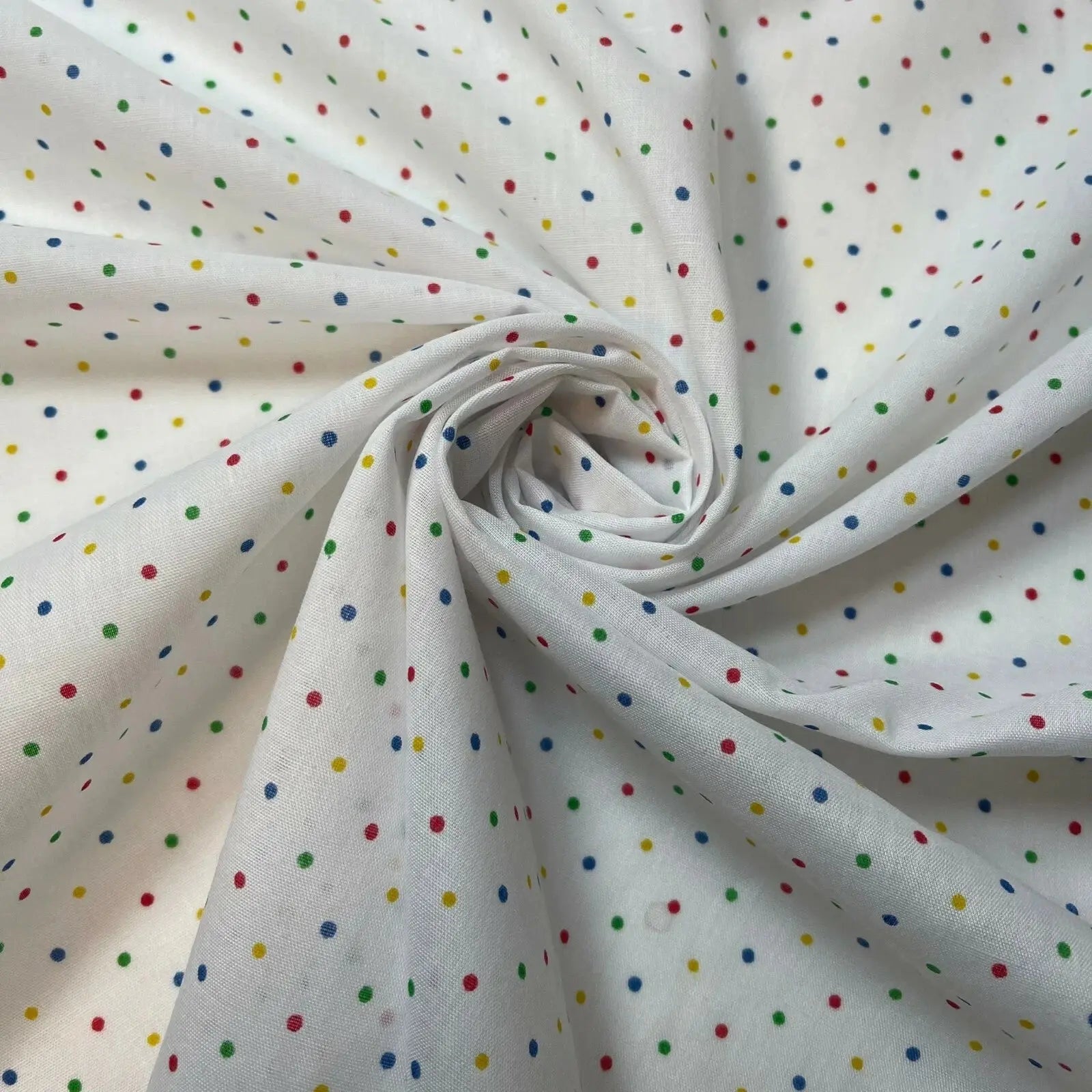 Polka Dot Polycotton Fabric – Pin Spot 112cm (44") Wide by the Metre