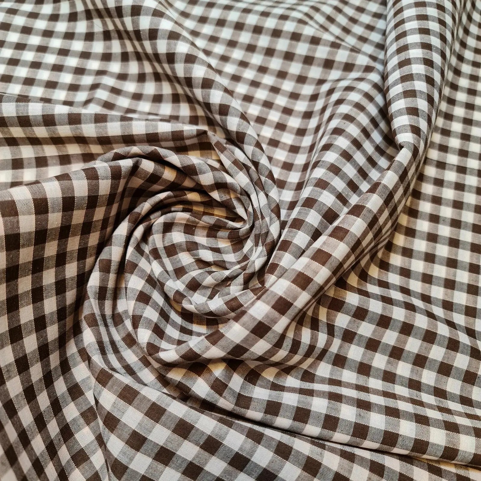 Polycotton Gingham Check Fabric – 1/8