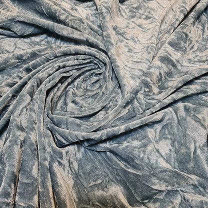 Premium Marble Crushed Velvet Fabric | 58" (147cm) Wide Solid Colours Medium-Weight Stretch Material – Sold by the Metre