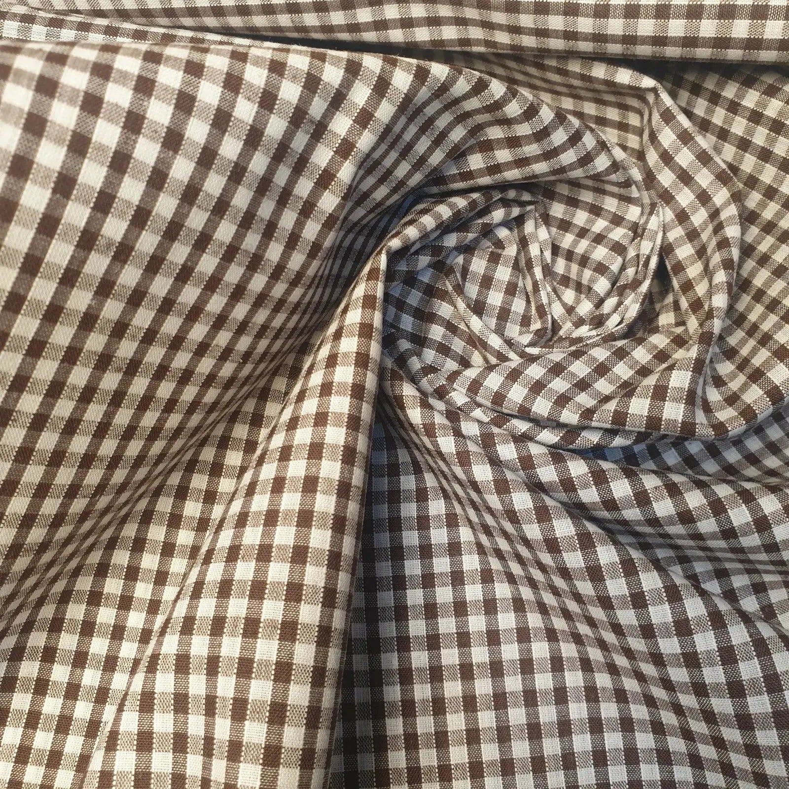 Polycotton Gingham Check Fabric – 1/8", 1/4" & 1" Checks 44" (112cm) Wide Dressmaking & Uniform Fabric by the Metre