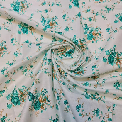100% Cotton Printed Fabric | Leopard, Ditsy, Vintage, Polka & Rose Floral Designs – 44" (112cm) Wide Soft Dressmaking & Craft Material – Sold by the Metre