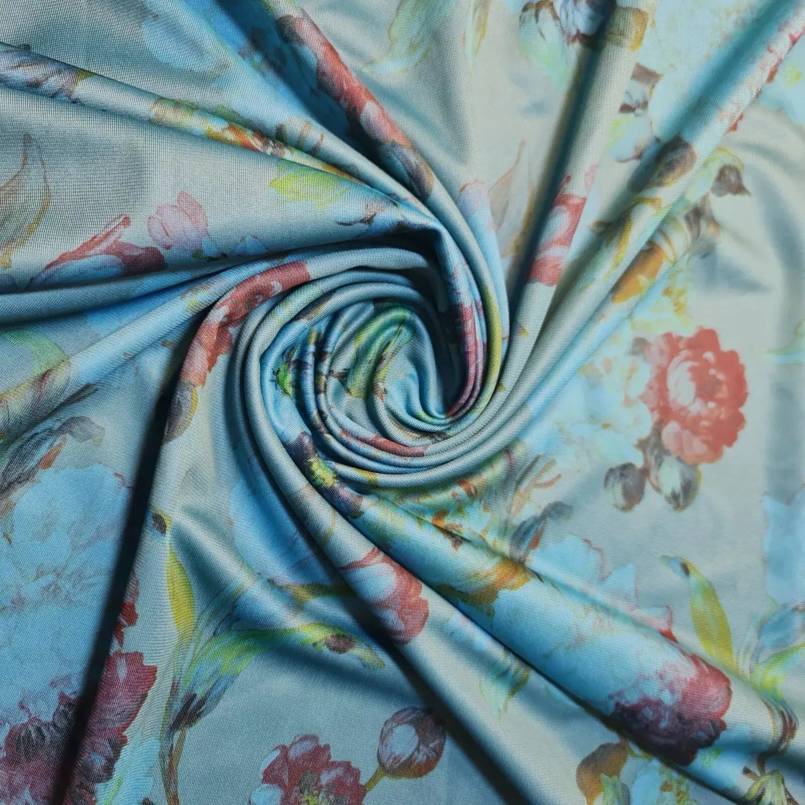 Floral Jersey Fabric – Poly Viscose Stretch Knit 58