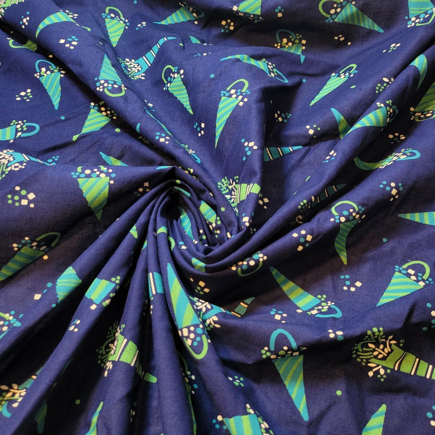 Umbrella Print 100% Cotton Poplin Fabric | 58" Wide Novelty Dressmaking & Quilting Fabric by the Metre