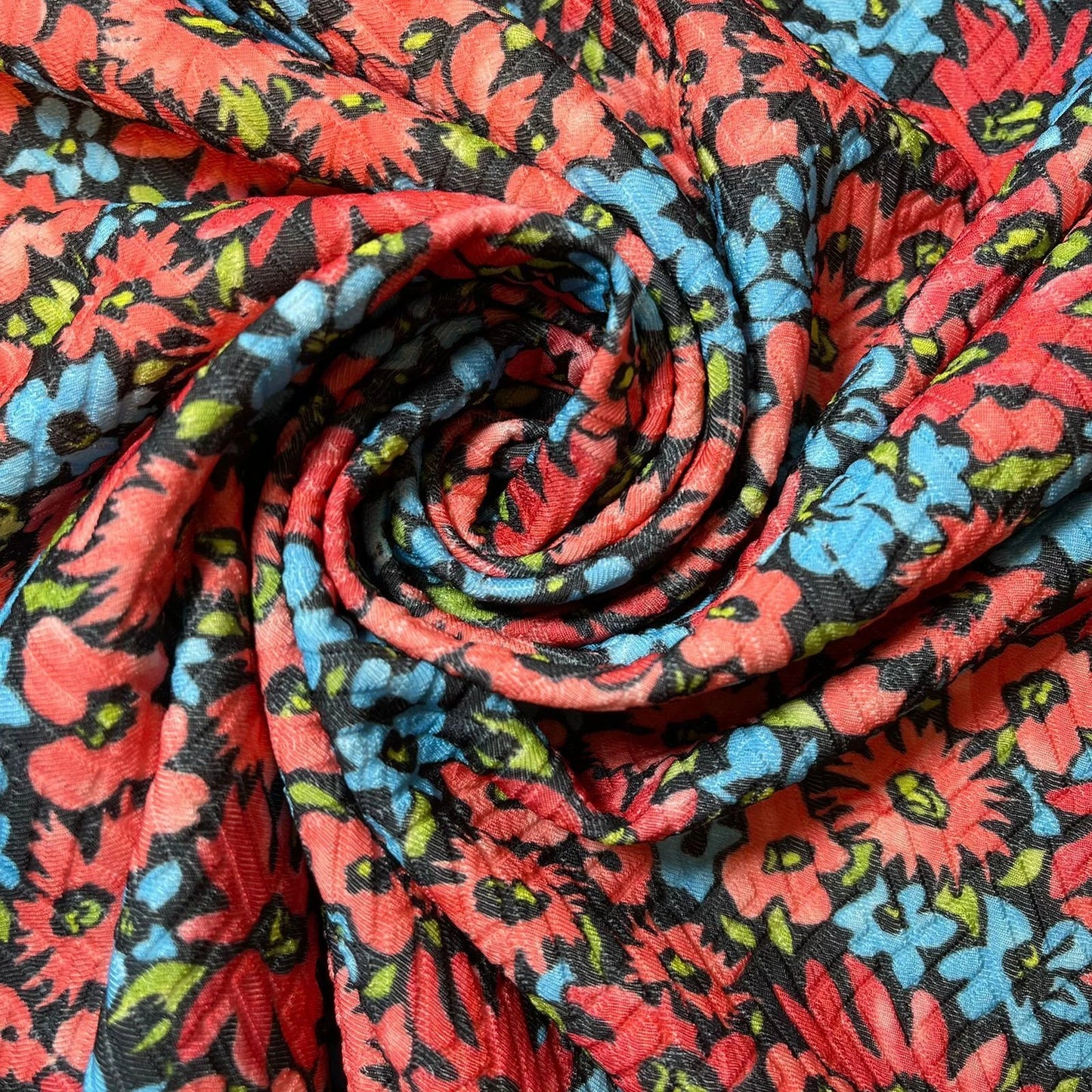 Plain & Printed Ribbed / Waffle Stretch Jersey Fabric | 58" (147cm) Wide Viscose Polyester Spandex 4-Way Stretch Dress & Craft Material – Sold by the Metre