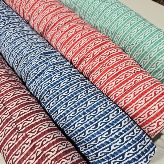 100% Cotton Lawn Fabric – Geometric Stripe Print | Lightweight Dress Fabric | 44 Inch Wide