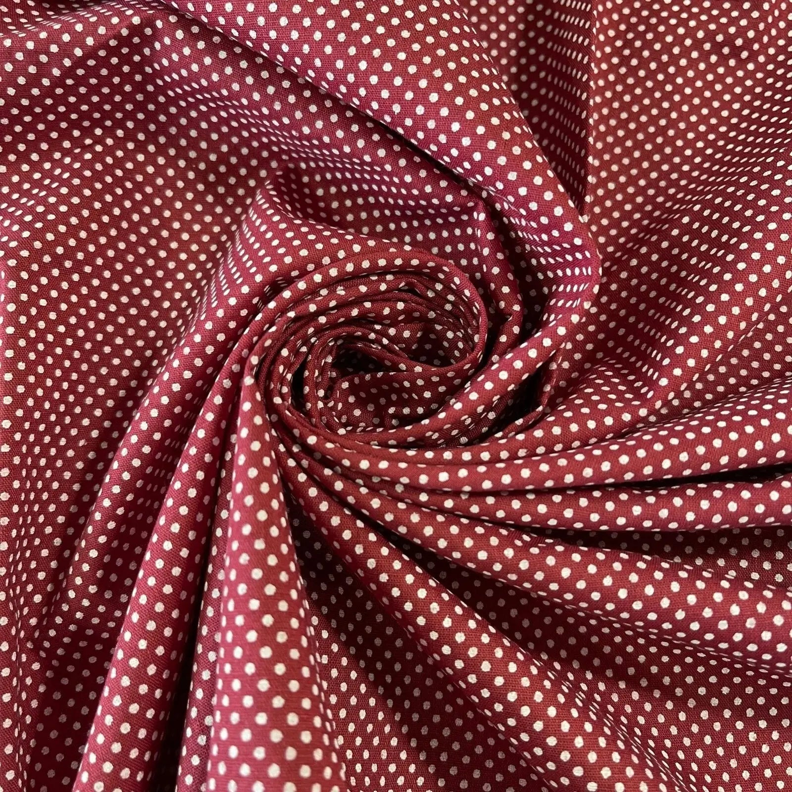 Pea Pin Spot Polka 100% Cotton Lawn Fabric | 44" (112cm) Wide Soft Dressmaking, Quilting & Craft Material – Sold by the Metre