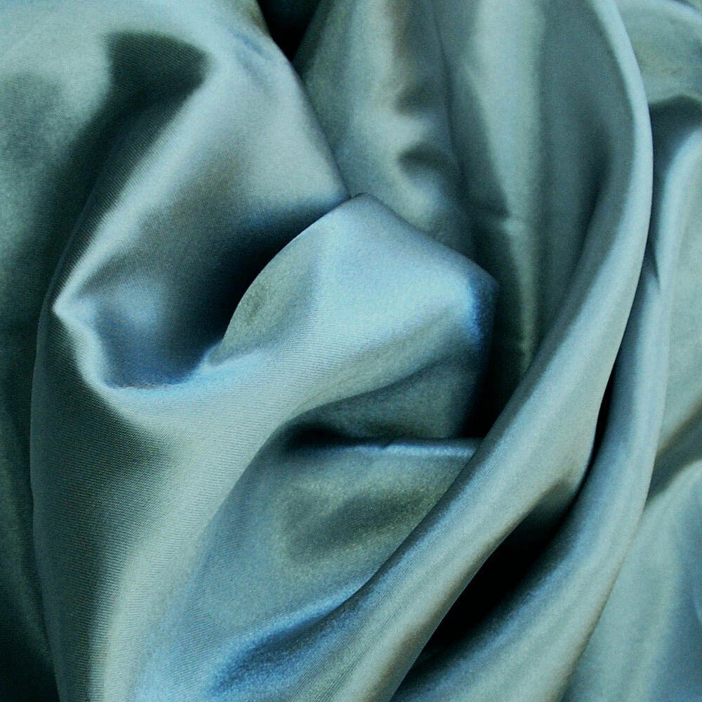 Luxury Poly Silk Satin Fabric | 58" (147cm) Wide Smooth Shiny Plain Material for Dressmaking, Crafts & Weddings – Sold by the Metre